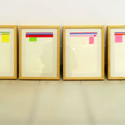Amnésie, série de collages, post-it sur carton, 29,7 x 21 cm, 2014. Galerie de la Bibliothèque Nationale de Tunisie, exposition "Philosophie du vivre ensemble". Mai 2014.