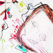 LASS ES HINTER DIR...  Mischtechnik auf Leinwand  1.00 m x 1.00 m  2012 