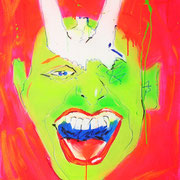 KRIEG   Mischtechnik auf Leinwand  100x70 cm  1999
