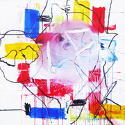 SCHREI II  Mischtechnik auf Leinwand  1.00 m x 1.00 m  2012