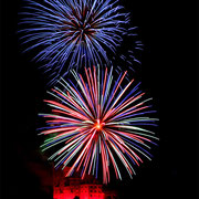 Feuerwerk über dem Bingener Schloss - Rhein in Flammen - Die Nacht des Feuerzaubers