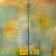 Sandstrukturen - Dyptichon   ...   Acryl auf Leinwand   ...   2 x 50 x 70 cm 