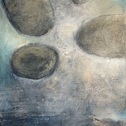 Blaue Weite   ...   Acryl und Steinmehle auf Leinwand   ...   60 x 80 cm
