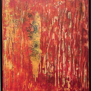 Roter Wald   ...   Acryl und Tusche auf Leinwand   ...   60 x 70 cm