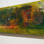 Stadt-Panorama   ...   Acryl und Tusche auf Leinwand   ...   40 x 120 cm