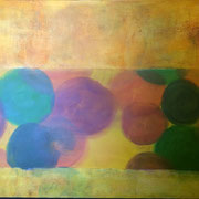 Perlen unter Raster   ...   Acryl auf Leinwand   ... 100 x 80 cm