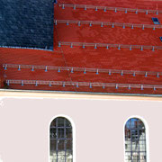 „Nur für kurze Zeit.“ Seitenansicht Spitalkirche nach Abriss des alten Sparkassengebäudes, Baustelle Buchhandlung Hugendubel