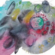 Surface II, Aquarellfarbe auf Papier, 36 x 48 cm, Susanne Renner-Schulz, 2020