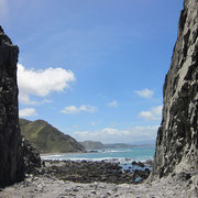 Das Devils Gate mit Blick in die Buchten von Wellington