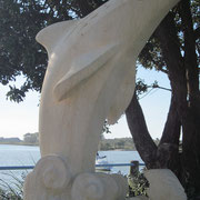 Delfin-Skulptur in Whakatane
