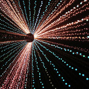 Lichterketten-Weihnachtsbaum von unten (darunterliegend) II