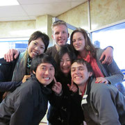 Meine internationale Clique (Aya und Sawako aus Japan, Jae Bom aus Suedkorea, Janine aus Deutschland und Nicolas aus Argentinien)