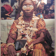 Afrikanische Koenigsfrau im Gold of Africa Museum in Kapstadt