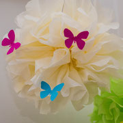 Schmetterlingsdeko - selbst gemachte Dekoration für Kinderparty und Kindergeburtstag