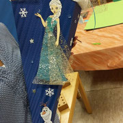 Elsa Schultüte mit Olaf und Schneeflocken aus Filz