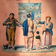Cantastoria, chanteurs ambulants, Italie, début XIXe