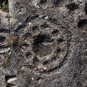 The beautiful rosette of Ormaig rockart site. Photography: Aaron Watson