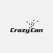 Produktlogo CrazyCan, Schwarzversion, Skalierung – infragrau, gute Gestaltung