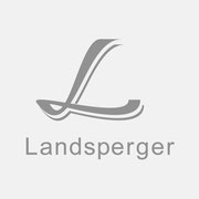 Logo Landsperger, Grauversion – infragrau, gute Gestaltung