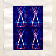Opposites? / 2024 / lino print on Japanese paper / 30x20 cm