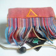 Personal Pouch Panama Red Tabakbeutel mit Hippie-Fransen