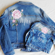 jasje voor bruid en bruidsmeisje beschilderd door sabrina aim yur wedding