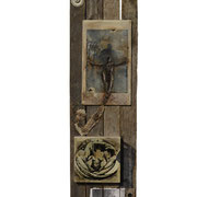 "Frauenzimmer" 2 Assemblage auf Holz (30x118) 2013