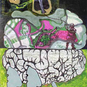 "Die Dinge sind nicht so wie sie scheinen" Mischtechnik auf Papier (21x15) 2014