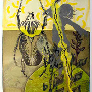 "Die Dinge sind nicht so wie sie scheinen" Mischtechnik auf Papier (21x15) 2014