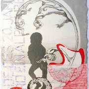 "Die Dinge sind nicht so wie sie scheinen" Mischtechnik auf Papier (21x15) 2014