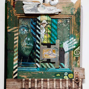"As time goes by" Assemblage auf Holz (64x82) 2011