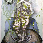 "Die Dinge sind nicht so wie sie scheinen" Mischtechnik auf Papier (21x15) 2014