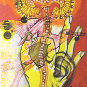 "Die Dinge sind nicht so wie sie scheinen" Mischtechnik auf Papier (21x15) 2014