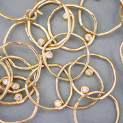 Kette aus 750er Gelbgold mit 54 Brillanten in Feingold