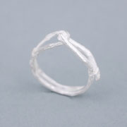 Unikatring 'Schlaufen', Silber