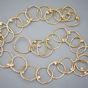 Kette aus 750er Gelbgold mit 54 Brillanten in Feingold
