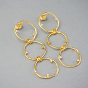 Ohrringe aus 750er Gelbgold mit weißen Brillanten