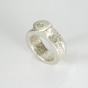 Feinsilberring aus 999er Silber mit Brillant TW vsi
