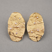 Ohrstecker Bast, 750er Gelbgold mit 8 Brillanten TW vsi