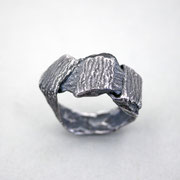 großer Knotenring02, Silber geschwärzt