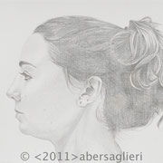 Evy, 6"x6", silverpoint on paper, 2011