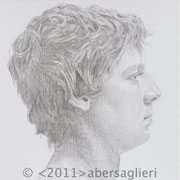 Dash, 6"x6", silverpoint on paper, 2011