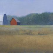 Delaware Barn, oil on canvas, 12" x 36"