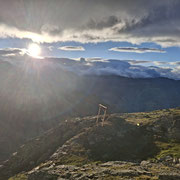 Abendstimmung oberhalb der Bordierhütte.