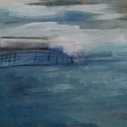 Landschaft  Eitempera auf Leinwand  50 x 60 cm 