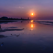 Sonnenaufgang am Strand von Lido de Jesolo