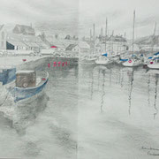 Findochty Harbour by Barbara Sefton