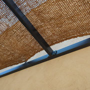 Pergola avec voile d'ombrage fibre coco