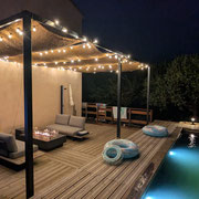 Pergola avec voile d'ombrage fibre coco