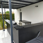 Pergola avec panneaux de toiture